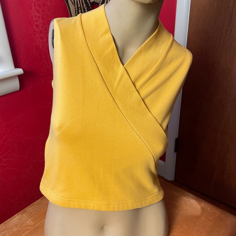 Vintage Mustard Yellow Crop Top